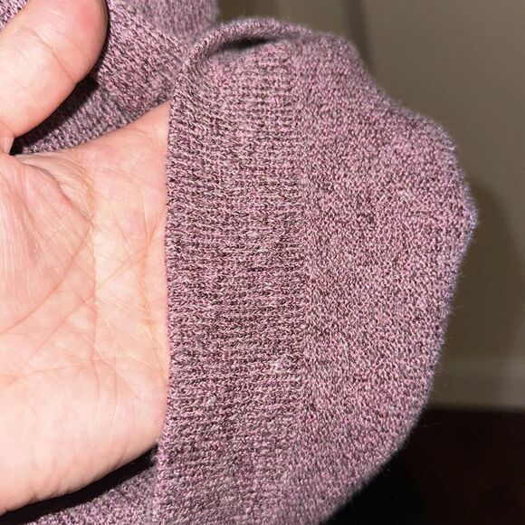 Crazy Horse LP Lavender Purple Heathered Cuffed Quarter Sleeve Cardigan - Picture 9 of 12